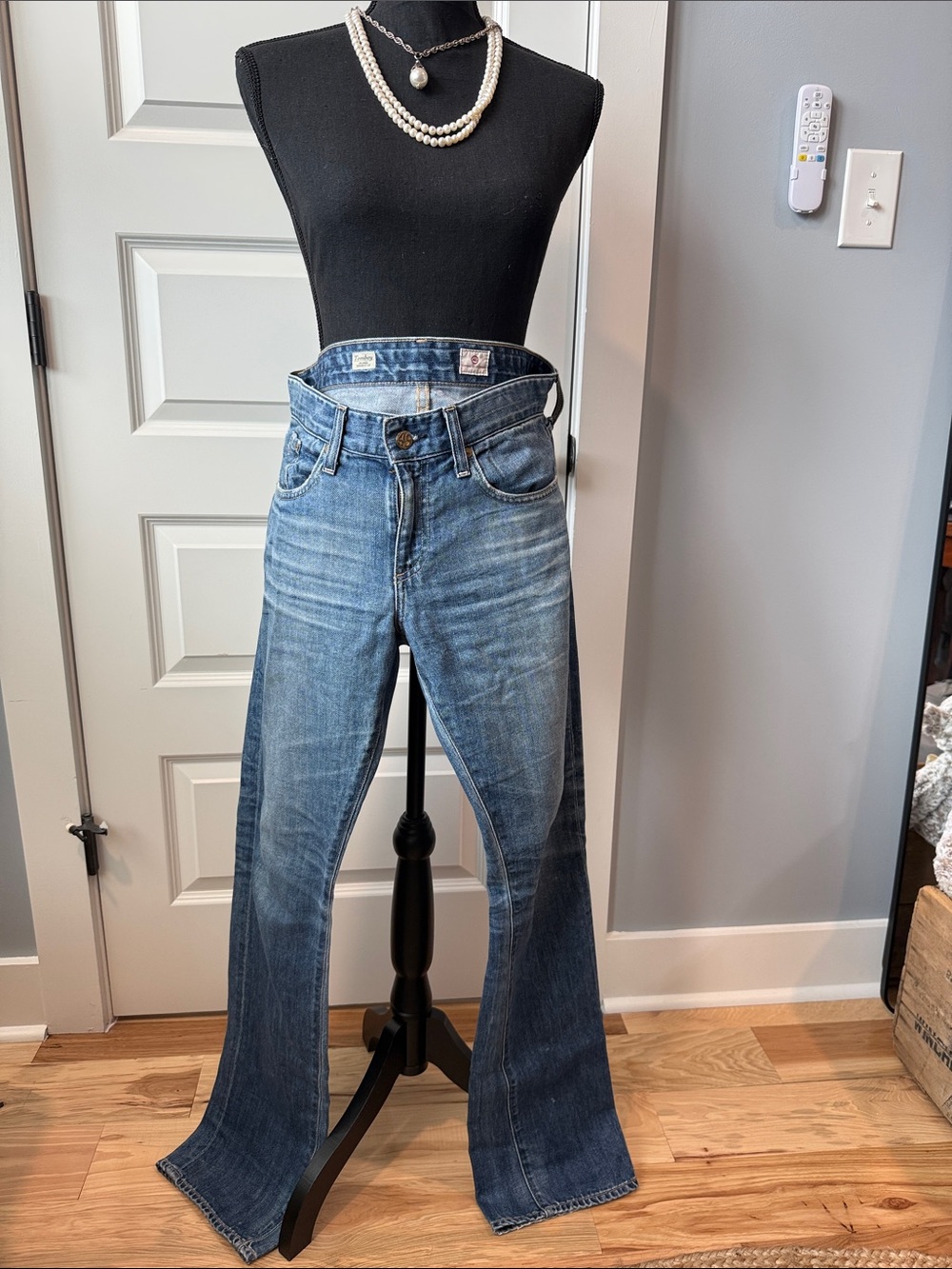 Ag Adriano Goldschmied Medium Blue Flared Jeans